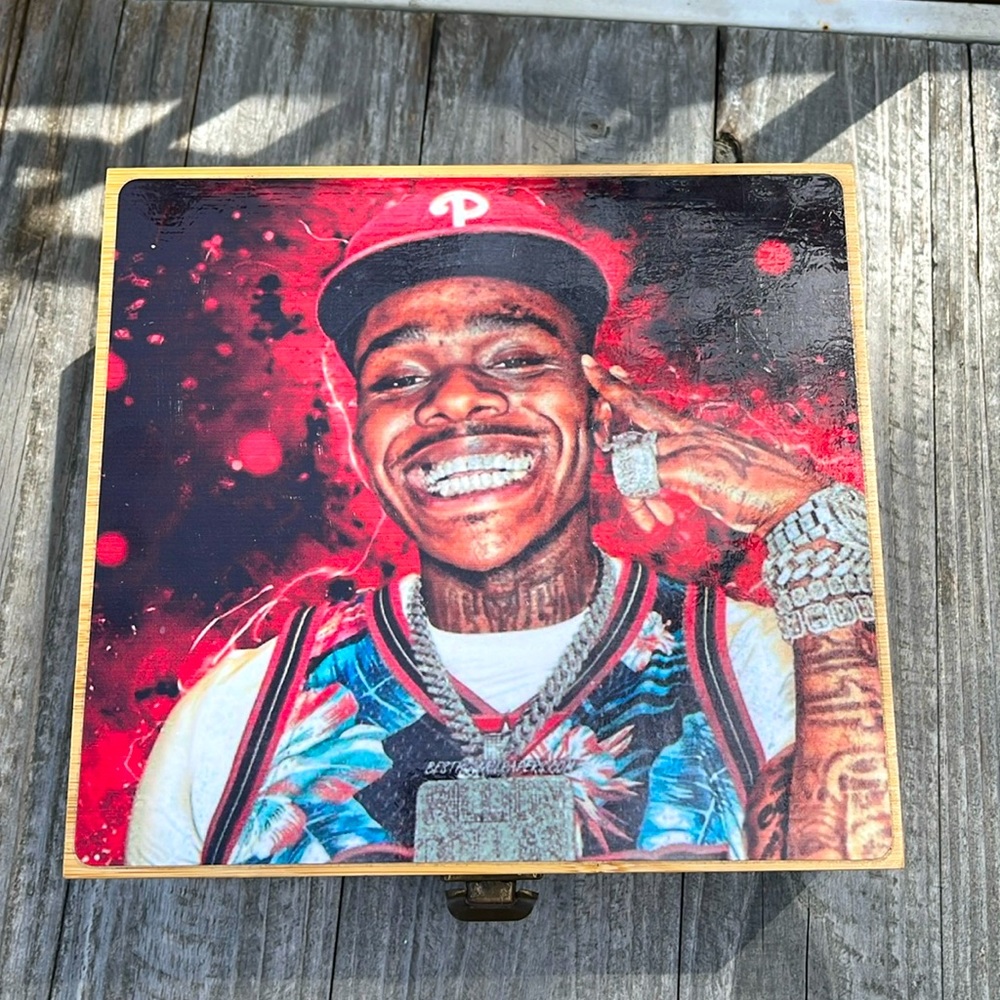 DaBaby Wooden Box 7.5”x7”